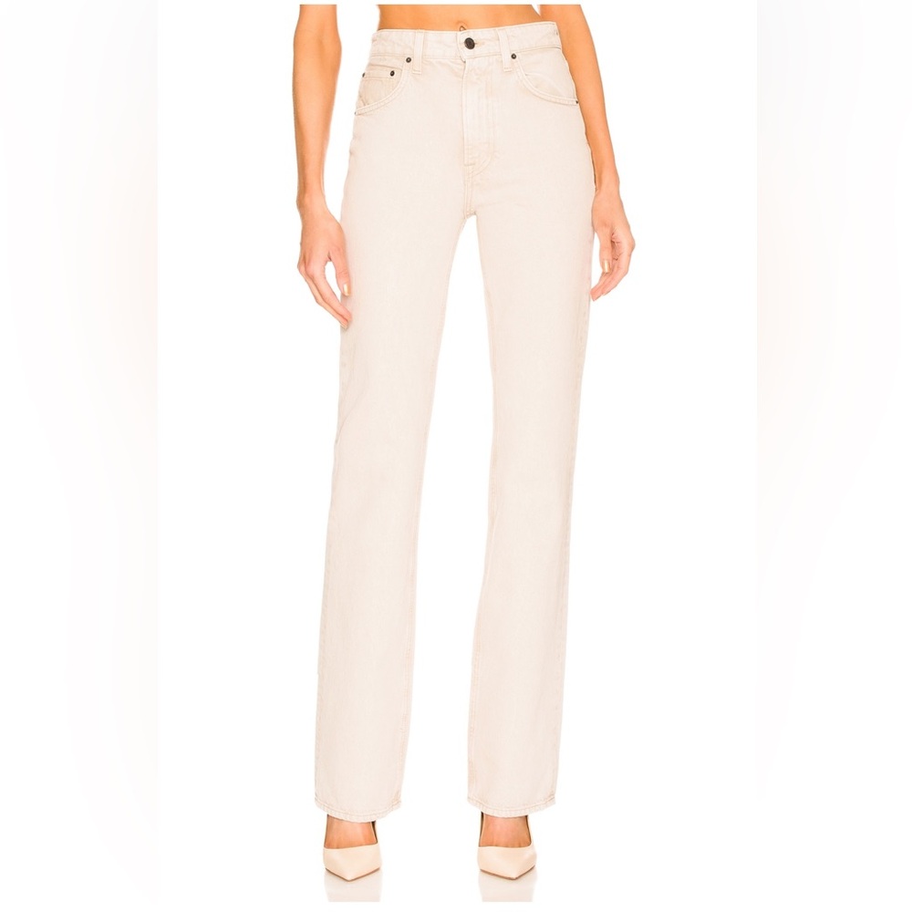 GRLFRND MELANIE HIGH RISE BOOT CUT JEANS IN MONTANA / CREAM